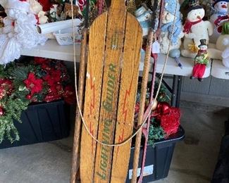 Antique Sled! How fun!