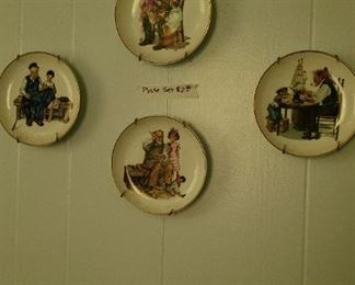 set of 4 deco plates, wall hangers incl