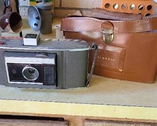 antique polaroid WITH case