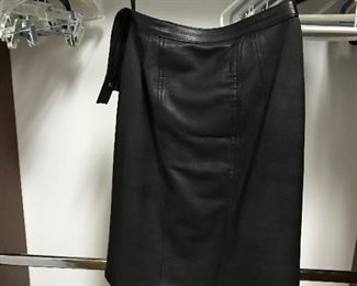 Vintage leather mini skirt