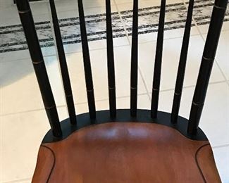 Set of 6 vintage painted chairs...one arm, 5 sides