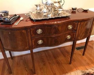 Beautiful Council Craftsman reproduction side board...complete with the vintage tea service