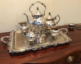 Closeup of the tea service. Tray will be priced separately.