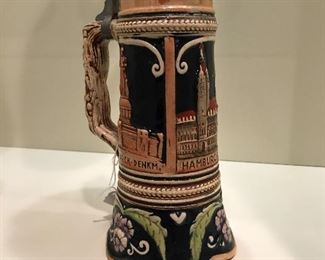 Vintage stein and music box