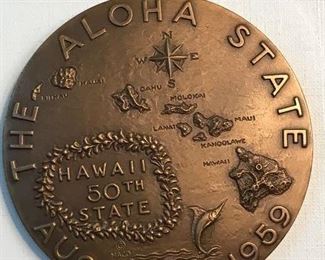 Hawaii statehood commemorative medallion