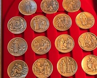 The Parables of Jesus medallions in presentation case