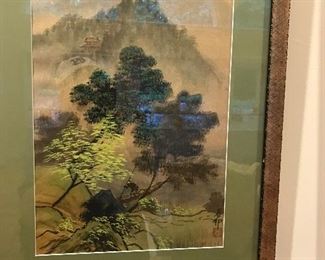 Oriental print with chop mark