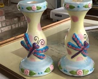 Pair of whimsical candlesticks