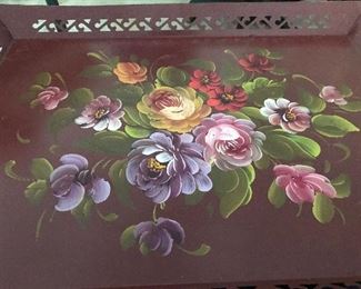 Painted tole tray