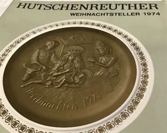 German porcelain Christmas commemorative plate.