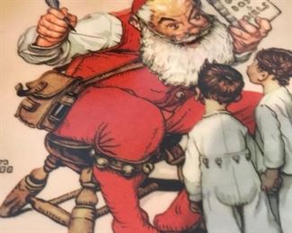 Norman Rockwell Xmas plate