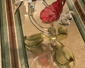 Blown glass hummingbird