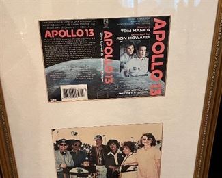 Apollo 13 movie memorabilia, the Lovell family with Ron Howard and actors