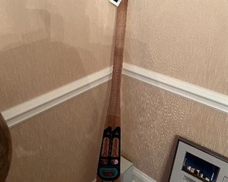 Handmade Alaskan paddle art gifted by President George W Bush