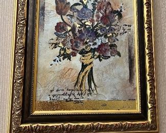 Gold leaf prints - pair