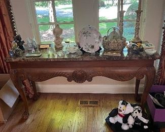 Marble console table