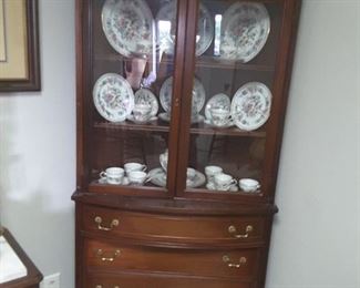 Antique mahogany corner cabinet 