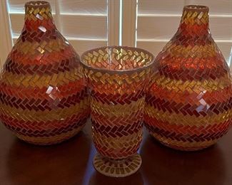Mosaic Glass Vases