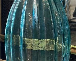 Turquoise Glass Vase