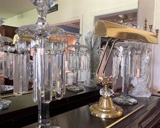Heisey Crystal Candelabra pair