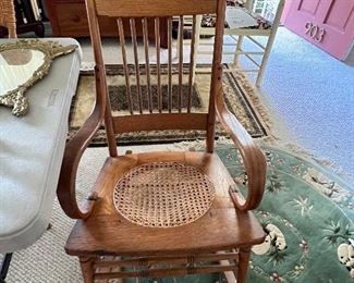 Antique Cane Seat Rocker