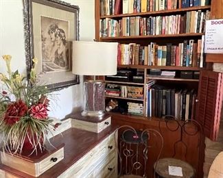 Ice Cream Parlor Chairs, White Antiqued dresser