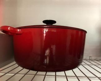 RED LECREUSET POT