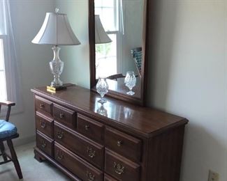 DRESSER WITH MIRROR BY BASSETT