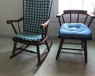 ROCKER AND SIDE CHAIR