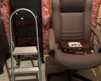 LADDER AND DESK CHAIR