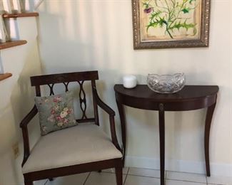 HALF MOON TABLE AND CHAIR, ARTWORK