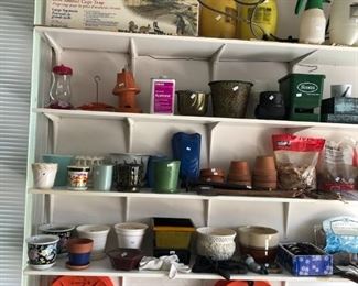 FLOWER POTS, SPRAYERS, ELECTRIC CORDS & MISC.