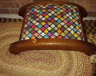 Hand done footstool