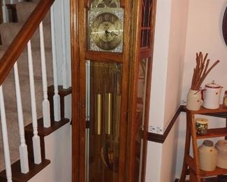 Lovely Grandfather clock--working and chiming away