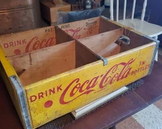 Vintage Coca Cola wood crate.
