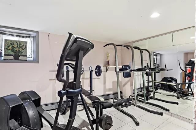 elliptical machine, and bench press