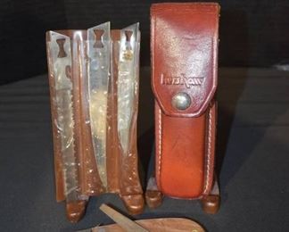 Vintage KAI Kershaw Knife Set fro Camping Fishing and Hunting