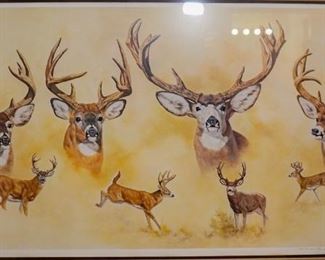 Framed, signed, and numbered art by Michael Schreck