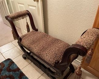 Animal print bench