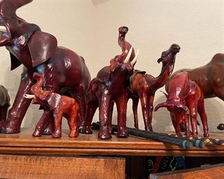 A close look at the large and small leather covered animals