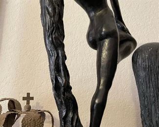 A close look at one of the sculptures