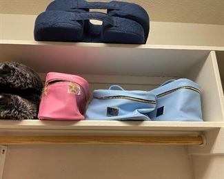 Make up bags, seat cushions