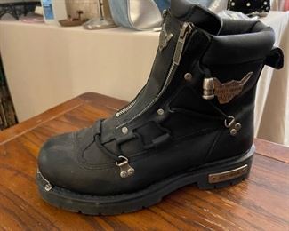 Side view of Harley Davidson boots