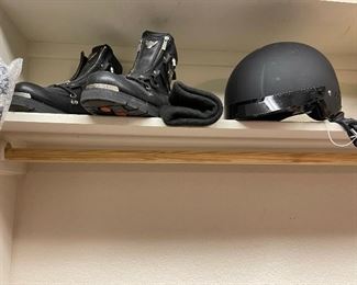 Harley boots and helmet
