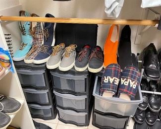 Ralph Lauren Polo canvas shoes, plastic drawers