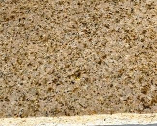 A close up of the granite top