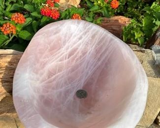 Huge Rose Quartz Bowl