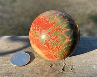 Red creek jasper, also called Cherry Creek jasper, is a colorful jasper that was discovered in Mainland China in 2010. The miners were looking for turquoise when they found this lovely red, green, yellow, blue-gray and black stone instead.
