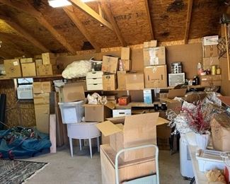 The outbuilding at this sale is full of candle making supplies and equipment. We want to sell everything to one buyer instead of breaking it up. 
