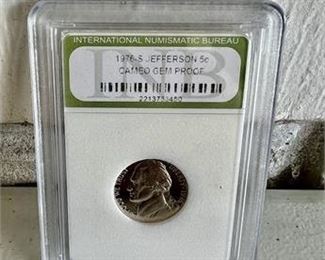 Lot 90
1976-s Cameo Gem proof nickel
